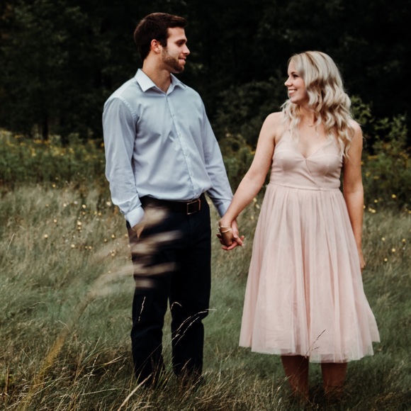 Morning Lavendar Dresses & Skirts - Blush Tulle Midi Dress